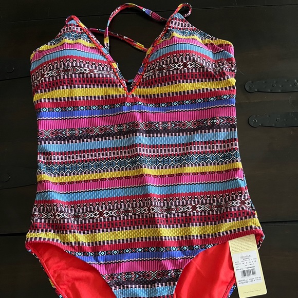 Gottex Profile Modern Swimsuit Sz 14 - Picture 1 of 4